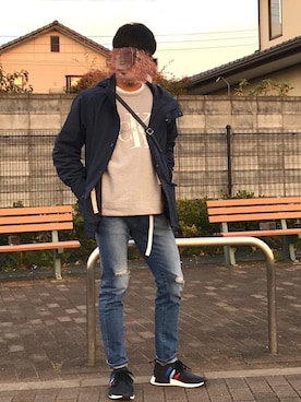 「URBAN RESEARCH（アーバンリサーチ）のアイテム（マウンテンパーカー）」を使った、うんもさん（メンズ・173cm）の秋コーディネート