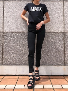 「G-STAR（ジースター）のアイテム」を使った、RISAさん（レディース・174cm）の夏コーディネート