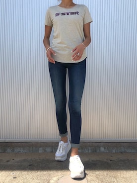 「アイテム（ブレスレット）」を使った、RISAさん（レディース・174cm）の夏コーディネート