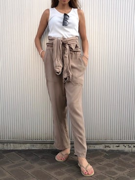 「Right-on（ライトオン）のアイテム（オールインワン・サロペット）」を使った、RISAさん（レディース・174cm）の夏コーディネート