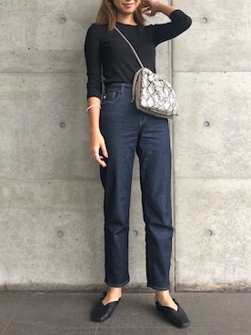 「アイテム（パンプス）」を使った、RISAさん（レディース・174cm）の秋コーディネート