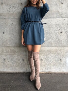 「ESPERANZA（エスペランサ）のアイテム（ブーツ）」を使った、RISAさん（レディース・174cm）の秋コーディネート