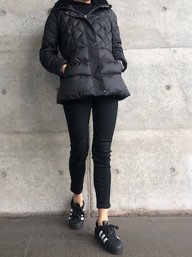 「G-STAR RAW（ジースターロゥ）のアイテム（ダウンジャケット/コート）」を使った、RISAさん（レディース・174cm）の秋コーディネート