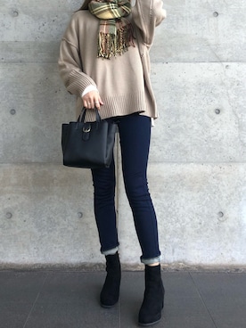 RISAさん（レディース・174cm）の冬コーディネート