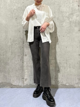 「SOMETHING（サムシング）のアイテム（トップス）」を使った、RISAさん（レディース・174cm）の春コーディネート