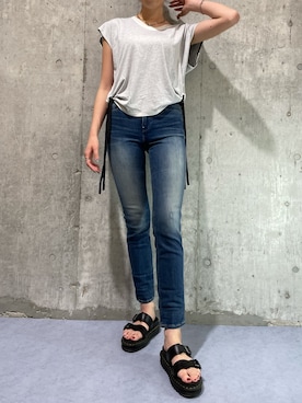 「ジースター・ロゥ(G-STAR RAW)」｜RISAさん（レディース・174cm）の春コーディネート