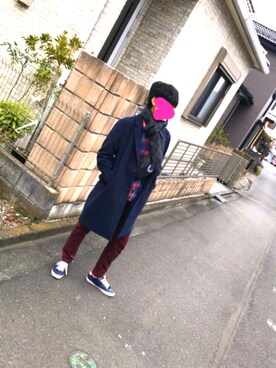 「WEGO（ウィゴー）のアイテム（トレンチコート）」を使った、masanoribasukeさん（メンズ・175cm）の冬コーディネート
