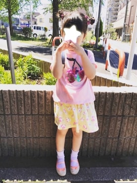 「Carter's（カーターズ）のアイテム（スカート）」を使った、saburoumaruさん（キッズ・110cm）の春コーディネート