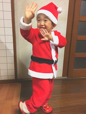 「クリスマスコーデ」｜「アイテム（サンダル）」を使った、Ryoootanさん（キッズ・100cm）の冬コーディネート