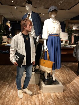 「HVC（エイチブイシー）のアイテム（トップス）」を使った、HVCあまがさきキューズモール店さん（メンズ・172cm）の春コーディネート