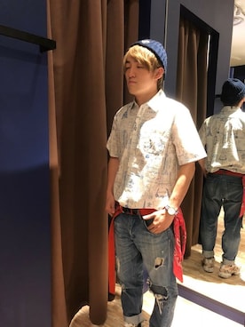 「HVC」｜「アイテム（トップス）」を使った、HVCあまがさきキューズモール店さん（メンズ・170cm）の夏コーディネート