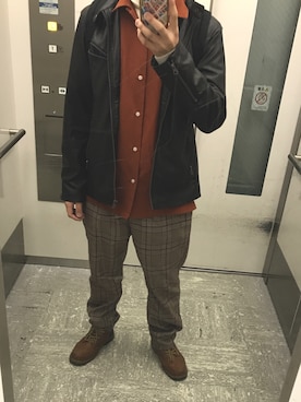 「Burner（バーナー）のアイテム（ジャケット/アウター）」を使った、SOCCHIさん（メンズ・168cm）の冬コーディネート