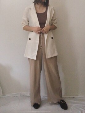 「158cm」｜「アイテム（ローファー）」を使った、risa68さん（レディース・158cm）の夏コーディネート