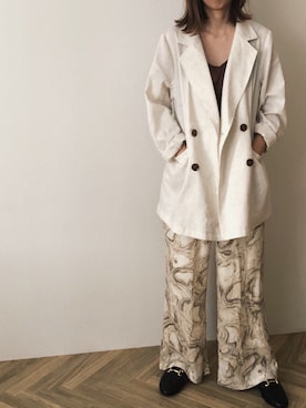 「158cm」｜「アイテム（ローファー）」を使った、risa68さん（レディース・158cm）の秋コーディネート