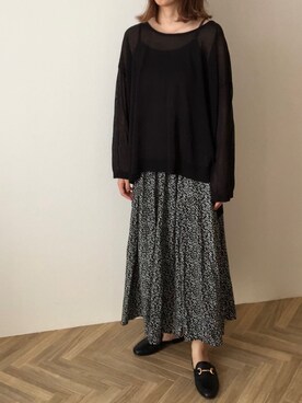 「158cm」｜「アイテム（ローファー）」を使った、risa68さん（レディース・158cm）の秋コーディネート