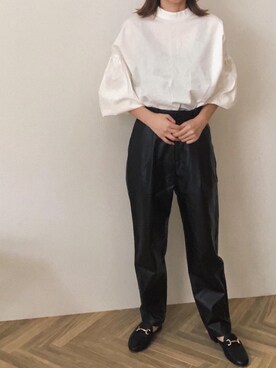 「158cm」｜「アイテム（ローファー）」を使った、risa68さん（レディース・158cm）の秋コーディネート