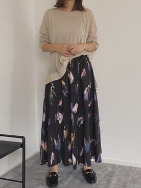 「158cm」｜「アイテム（ローファー）」を使った、risa68さん（レディース・158cm）の秋コーディネート