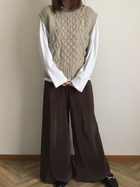 「158cm」｜「アイテム（ローファー）」を使った、risa68さん（レディース・158cm）の秋コーディネート