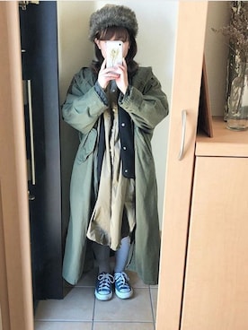 「アイテム（シャツワンピース）」を使った、ameさん（レディース・142cm・20代）の春コーディネート