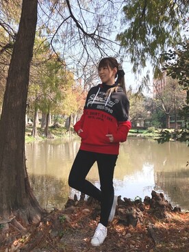 「巴克禮公園」｜Tracy Chuangさん（レディース・163cm）の冬コーディネート