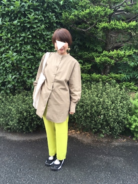 「THE NORTH FACE（ザノースフェイス）のアイテム（トートバッグ）」を使った、kaori_hinataさん（レディース・153cm）の春コーディネート