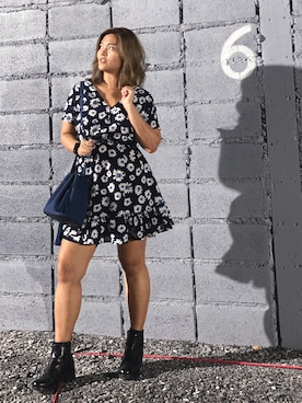 「blue」｜「アイテム（ワンピース）」を使った、Sunny  Lolaさん（レディース・162cm）の春コーディネート