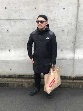 「アイテム（トートバッグ）」を使った、N.jpさん（メンズ・155cm）の冬コーディネート