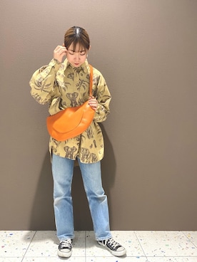 「ear PAPILLONNER（イアパピヨネ）のアイテム」を使った、ear＿hiroshimaさん（レディース・156cm）の春コーディネート