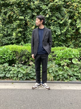「アーバンリサーチ」｜「アイテム（スーツパンツ）」を使った、hanadaさん（メンズ・177cm）の春コーディネート
