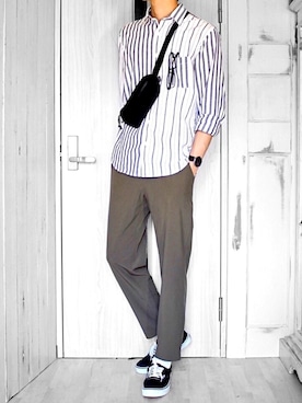 「Wewood（ウィーウッド）のアイテム」を使った、Rinさん（メンズ・175cm）の春コーディネート