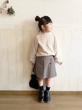 「娘コーデ」｜𝕽̤͓inon＊゜さん（キッズ・110cm）の秋コーディネート
