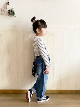 「娘コーデ」｜𝕽̤͓inon＊゜さん（キッズ・110cm）の冬コーディネート
