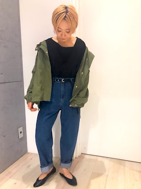 「アシメ」｜「アイテム（ジャケット/アウター）」を使った、miiisanさん（レディース・150cm）の秋コーディネート