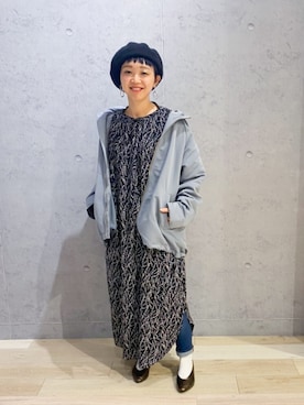 「LEPSIM（レプシィム）のアイテム（シャツワンピース）」を使った、miiisanさん（レディース・150cm）の秋コーディネート