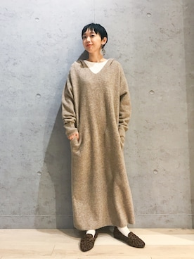 Lepsim レプシィム の 5gフードニットワンピース 9179 ワンピース Wear