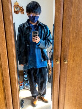 「AIVER（アイバー）のアイテム（ライダースジャケット）」を使った、kohei さん（メンズ・170cm）の秋コーディネート
