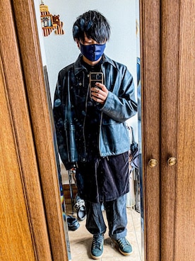 「AIVER（アイバー）のアイテム（ライダースジャケット）」を使った、kohei さん（メンズ・170cm）の秋コーディネート