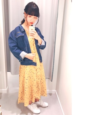 「BOBSON（ボブソン）のアイテム（ジャケット/アウター）」を使った、ぎんこさん（レディース・153cm）の秋コーディネート