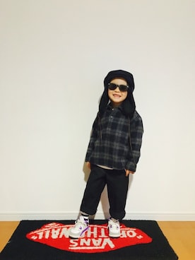 「ウールシャツ」｜「アイテム（その他）」を使った、リトさん（キッズ・110cm）の冬コーディネート