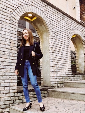 「Daniel Wellington（ダニエルウェリントン）の販売終了クラシックペティット アッシュフィールド32mm（アナログ腕時計）」を使った、Machiさん（レディース・150cm）の秋コーディネート