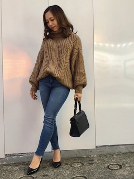「アイテム（ピアス（両耳用））」を使った、Machiさん（レディース・150cm・20代）の秋コーディネート