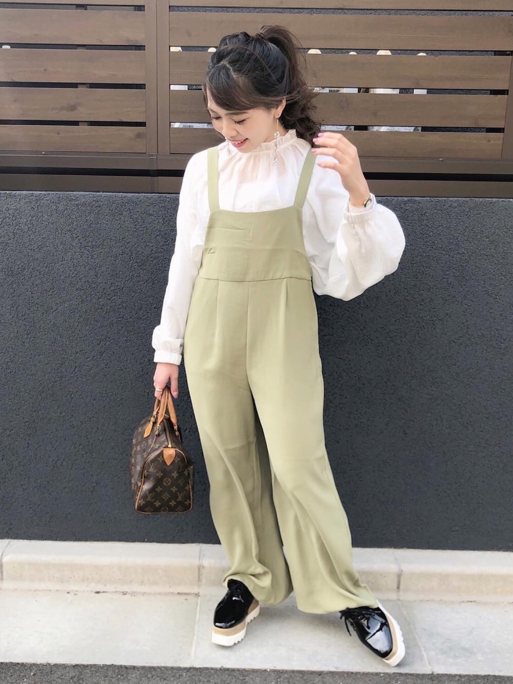 GUのサロペット/オーバーオール（グリーン系）を使った人気