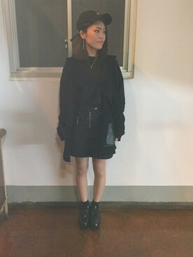 「SHAKE SHAKE  （シェイクシェイク）のアイテム」を使った、沙季さん（レディース・156cm）の春コーディネート