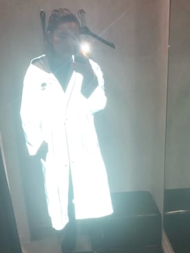 「アイテム（ナイロンジャケット、シルバー系）」を使った、TAKACHIさん（レディース・163cm）の秋コーディネート