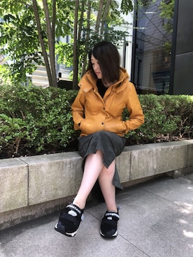 「アイテム（ミリタリージャケット）」を使った、Yukieさん（レディース・156cm）の秋コーディネート