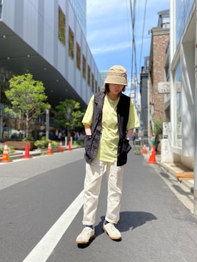 「主役はカラーパンツ」｜Yukieさん（レディース・156cm）の春コーディネート