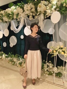「TSURU（ツル）のアイテム（パンプス）」を使った、CAICAI的阿宝头さん（レディース・158cm）の秋コーディネート