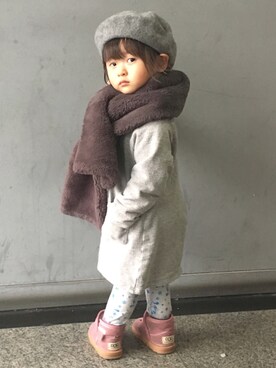 グレーコーデ ベレー帽 のキッズコーディネート一覧 Wear