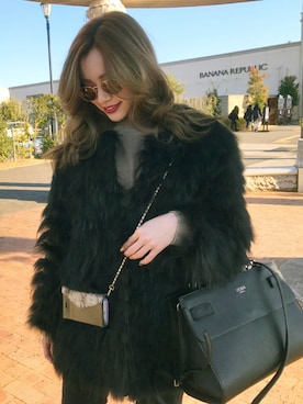 「DURAS（デュラス）のアイテム（その他アウター）」を使った、mahoさん（レディース・158cm）の冬コーディネート