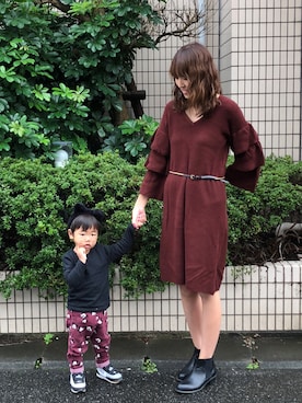 「LILY BROWN（リリーブラウン）のアイテム」を使った、hal_xoxoさん（キッズ・90cm）の秋コーディネート